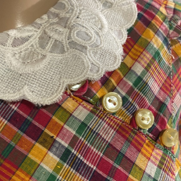 Vintage Belted Plaid Dress SZ 7-8 (Current 3/4) - Picture 8 of 9